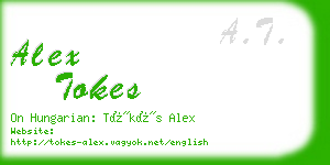 alex tokes business card